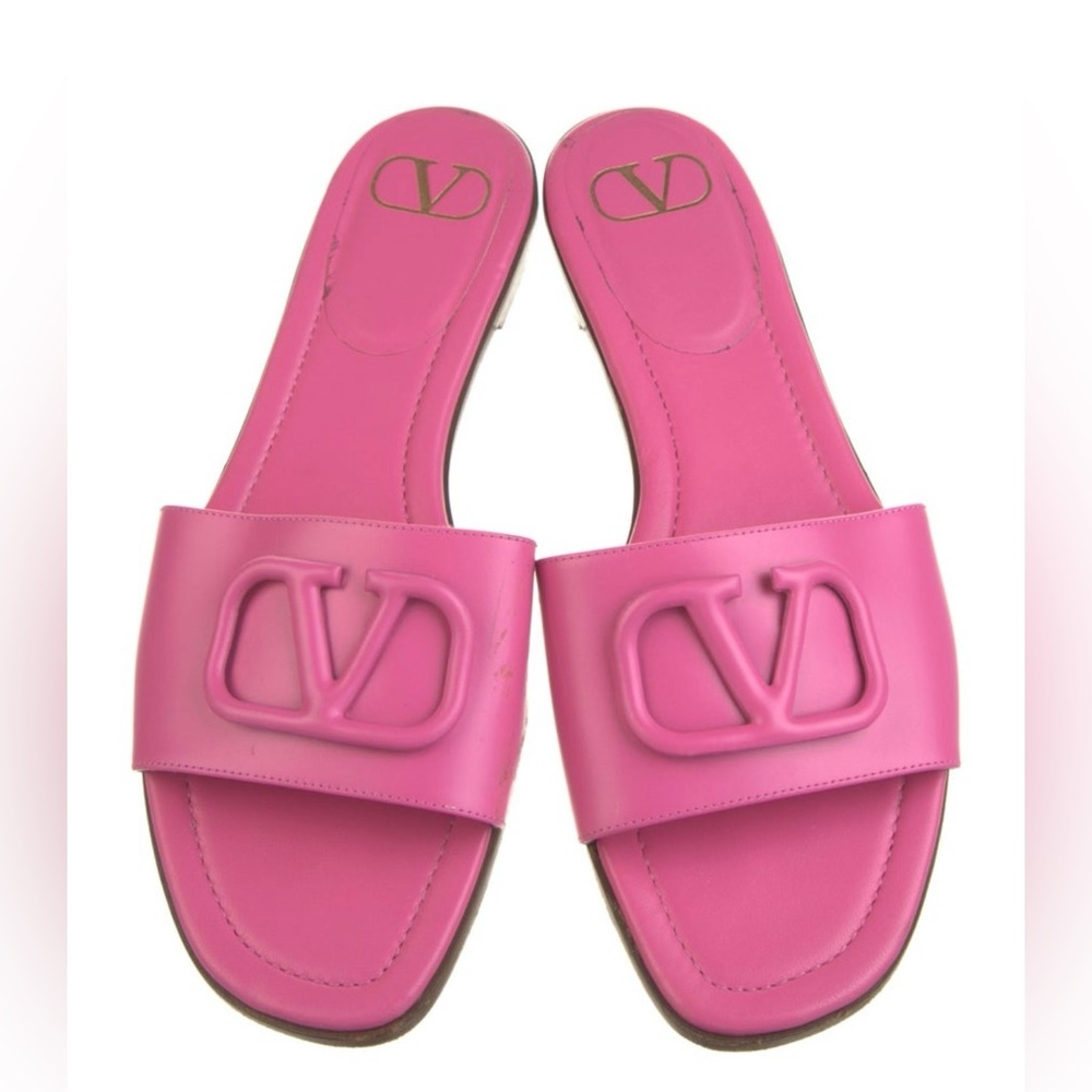 Valentino Leather Slides